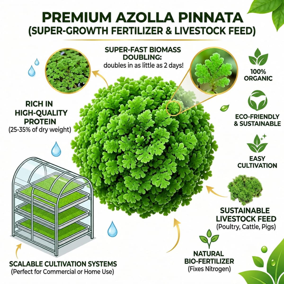 Azolla Seeds and Aquatic Fern Cultivation - SSVE Group